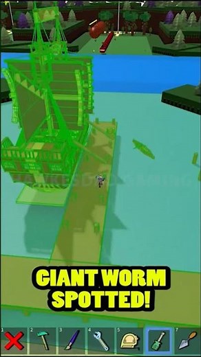 Roblox Build a Boat for Treasure Giant Worm vs Pirate Ship! #roblox #babft