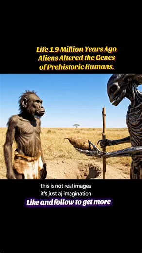 13K views · 76 reactions | Life 1.9 Million Years Ago | Aliens Altered the Genes of Prehistoric Humans, Step onto the African savanna for a wordless field study where small choices-digging for tubers, reading the wind, sharing fire-reveal Human Evolution in motion | navsinta | Facebook