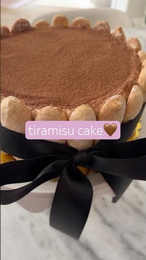 i made a tiramisu cake completely from scratch 🤍