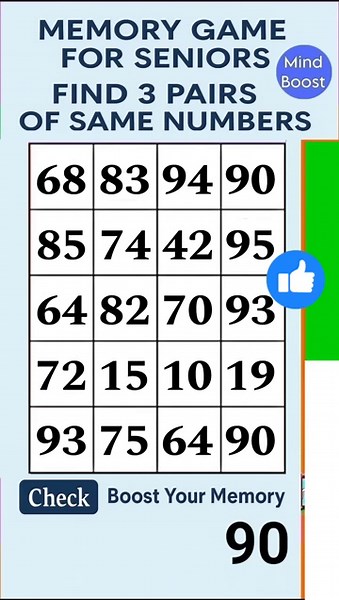 Brain-Teasing Challenge for Seniors: Can You Match the Numbers? #braintraining