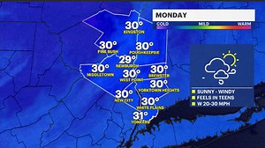 Snow tapers in the Hudson Valley; cold and icy Monday ahead
