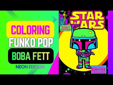 Coloring Funko Pop | Star Wars | Boba Fett (Neon Edition / Blacklight)