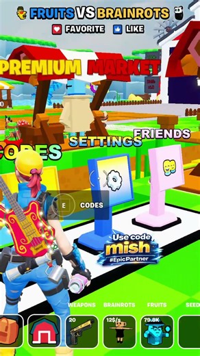 FORTNITE FRUITS vs BRAINROT Forbidden Tacorino Tentacoli Secret Codes #shorts