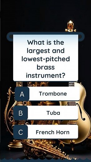 🎵 Music Quiz | Instruments Challenge 🎷🎸🎺 | Saxophone, Tuba & Ukulele Fun Facts | #Shorts