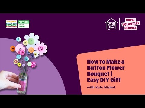 How to Make a Button Flower Bouquet | Easy DIY Gift with Kate Nisbet