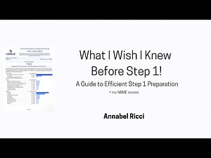 What I Wish I Knew Before Taking USMLE Step 1: A Guide to Efficient Step 1 Prep