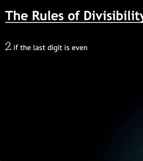 The Rules of Divisibility (Part 1)
