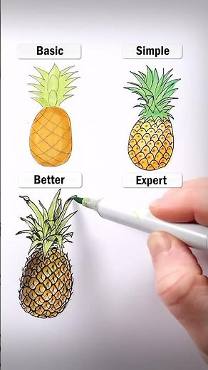 Draw Pineapples! #art #drawing #shorts #pineapple #spongebob #howtodraw #easydraw
