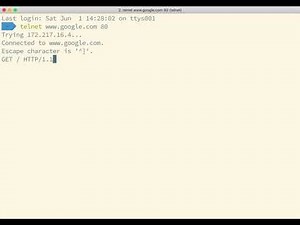 Using telnet to HTTP GET / google