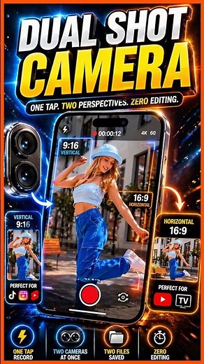 Dual Camera Recorder App 🔥 Record from Two Rear Cameras at Once #DualCamera #CameraApp