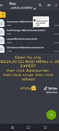 Replying to @daily.speed321 TUTORIAL HOW TO ADD TEXTFILE IN NBA2K20 USING YOUR JD MOD MENU😁🫡, Credits Kay boss katzume sa tutorial🔥 #lemigodz #2kcommunity #nba2kedits #viral #capcut #nba2k20 #Corpuz #100likes #100kviews #100kfollowers #fyppppppppppppppppppppppp #fypmototiktok #tutorial