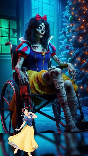 Zombie Princess injured in a wheelchair