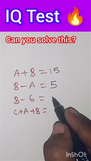 Only High IQ can solve 😊😧#maths #mathstricks #iqtest #shortsfeed #youtubeshorts #shorts👍👍👍