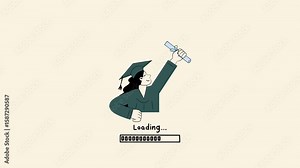 Graduation animation opening video loading. to load video opener #Loading #Video #Editing
