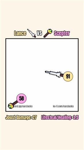 Lance 🍢 VS ⚜️ Scepter #satisfying #animation #physics #fantasy #rpg | Earclacks