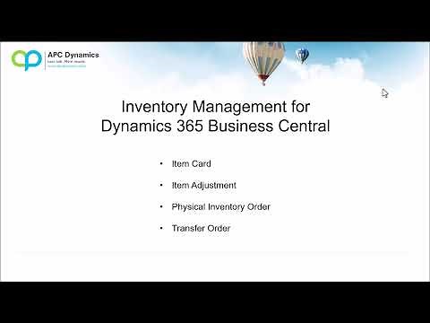 Inventory Management for Dynamics 365 Business Central