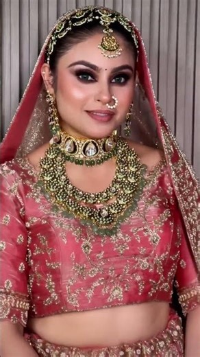 Stunning Traditional Pink Bridal Look | Modern Indian Bride Makeup & Lehenga