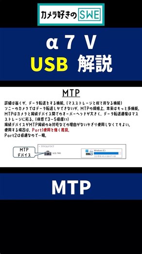 SONY α7 V USB Explanation [MTP]