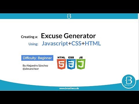 Vanilla JS Tutorial (beginner): Creating an excuse generator using webpack and javascript