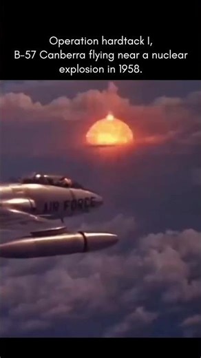 Operation hardtack I, B-57 Canberra flying near a nuclear explosion in 1958. #history #science