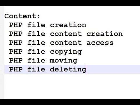 PHP File Handling