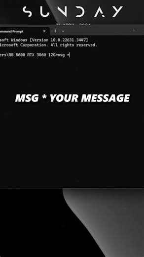 type cmd and open type buy your own wifi it can send msg all people who is connected on that WiFi. 💻