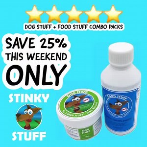 5.1K views · 27 reactions | SAVE a HUGE 25% on New Dog Stuff + Food Stuff combo packs This weekend ONLY NEW Dog Stuff 125g + NEW Food Stuff 250ml https://www.stinky-stuff.co.uk/products/dog-dog-stuff-125-food-stuff-250/ | Stinky Stuff | Facebook
