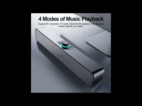 Mini 2x3W Bluetooth 5.0 Desktop Soundbar | Portable Speaker for TV, Laptop & Home Theater Setup