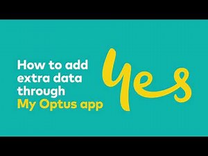 How to add extra data through the My Optus app.