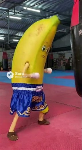 The Ultimate Fruit Fighter! 🍌🥊 | Banana Boxing Training (AI Video)
