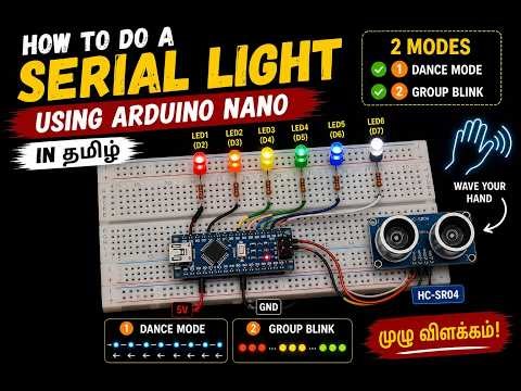How to make a serial light using Arduino nano