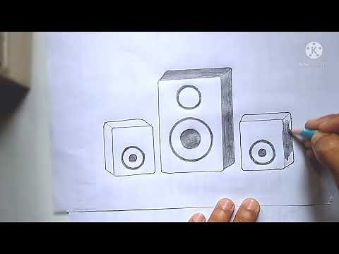 How To Draw Speaker Step By Step Easily