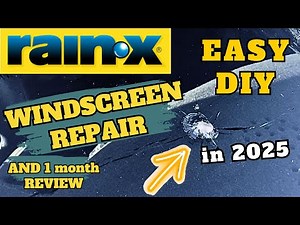 RAIN X WINDSHIELD REPAIR - EASY DIY & 1 MONTH REVIEW - GRAB A QUICK FIX WITH THE DAD TRICKS