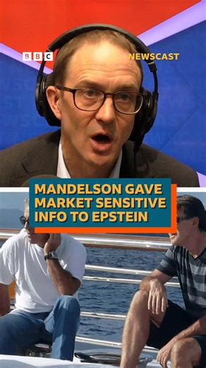 'To use that friendship was in the national interest' Chris Mason tells #BBCNewscast what he understands as Peter Mandelson's defence against accusations that he gave Jeffrey Epstein market sensitive information.
