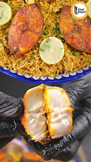 Tender baked fish paired with flavorful mandi rice and a smoky touch, best enjoyed with mandi sauce and salad.#FoodFusion #HappyCookingToYou #mandi #winter #fish | Food Fusion