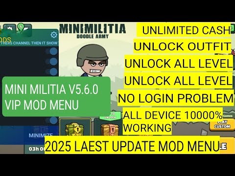 Mini Militia Mod Menu v5.6.0 | Mini Militia VIP Mod || No password | No key | New MOD MENU APK