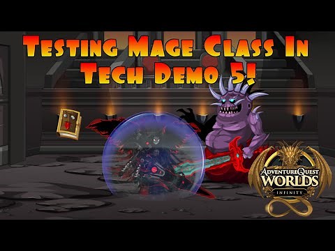 AQW Infinity Tech Demo 5! Testing New MAGE Class! What Do You Think Of This Class?
