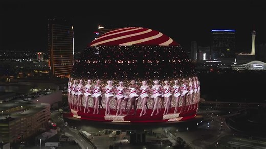 Sphere & Rockettes = The ultimate holiday collab! The first dance performance on Sphere is the perfect way to bring some holiday cheer to Vegas 🎊 | Sphere