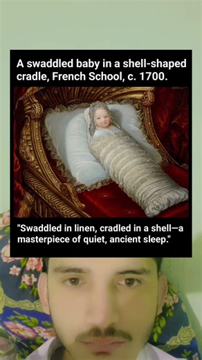 This 1700s French Painting of a Swaddled Baby in a Shell Cradle Is Stunning 👶 (Art History)
