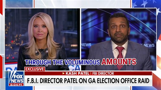 EXCLUSIVE: FBI Director Kash Patel defended the FBI’s role in executing a search warrant at an election hub in Fulton County, Georgia, a location that became ground zero for concerns and complaints about voter fraud beginning in 2020. “The FBI follows the facts and the law, and President Trump and the attorney general have given us a clear mandate to reduce crime in this country and investigate anything that rises to the level of probable cause,” Patel told @kaKayleigh McEnany. | Saturday in Ame