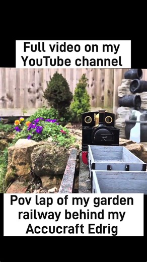 POV view of my garden railway behind my Accucraft Edrig #train #railway #modeltrains #modelrailway