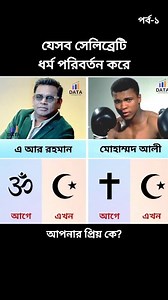1.6M views · 8.8K reactions | যেসব সেলিব্রেটি তাদের ধর্ম পরিবর্তন করে পর্ব-১ #arrahman #DavidBeckham #religion #ধর্ম #islam #hindu | Data Comparison Bd | Facebook
