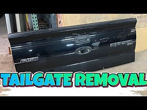 How To Remove The Tailgate On A Ford F150 F250 F350 Truck | Quick & Easy!