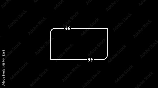 Text frame animation video. Text box template Paraphrasing, text box template background with effect icon animation, 4k motion video.