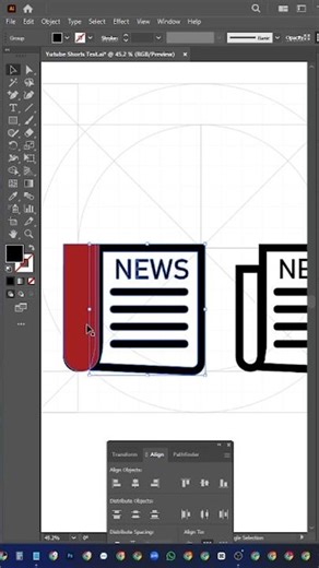 Newspaper icon logo design. news paper sign #icondesign #trending #tutorial #shorts