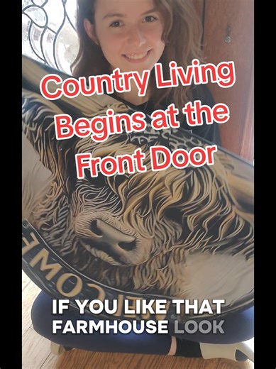 Highland Cow Doormat - It's Moo-valous! Great for country farmhouse decor and the vintage look. #highlandcows #doormats #farmhousedecor #countryliving #welcomemats