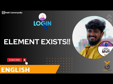 UiPath | Element Exists - UiPath Activities | Login Webpage Demo | English