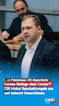 A coronavirus emergency without the coronavirus?! The CDU is circumventing budget rules and burde...