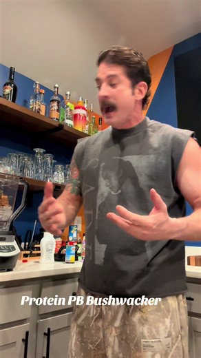 #protein #gym #playhard #bushwacker #gains How to make: 2 Cups Ice, 2 TBS PB, 4oz CocoLopez, 2oz Pinapple Juice, 1.5oz Vodka, 1.5oz Dark Rum, 1.5oz Disaronno, 1oz Kahlua, dash of chocolate liqueur, 30g of vanilla RTD shake. Blend to smoothie consistency. F’in enjoy!