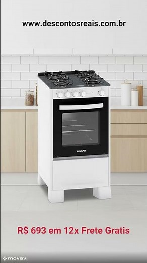 Fogão de Piso Suggar 4 Bocas Mesa de Vidro Cook Glass